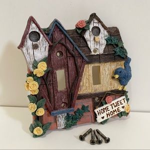 Vintage birdhouse light switch cover